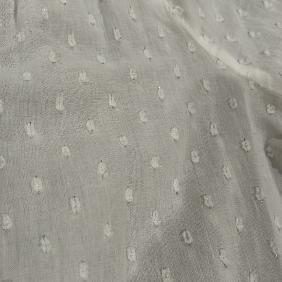 Wonderly Short Sleeve White Tiered Blouse/NWT/L - Picture 11 of 12